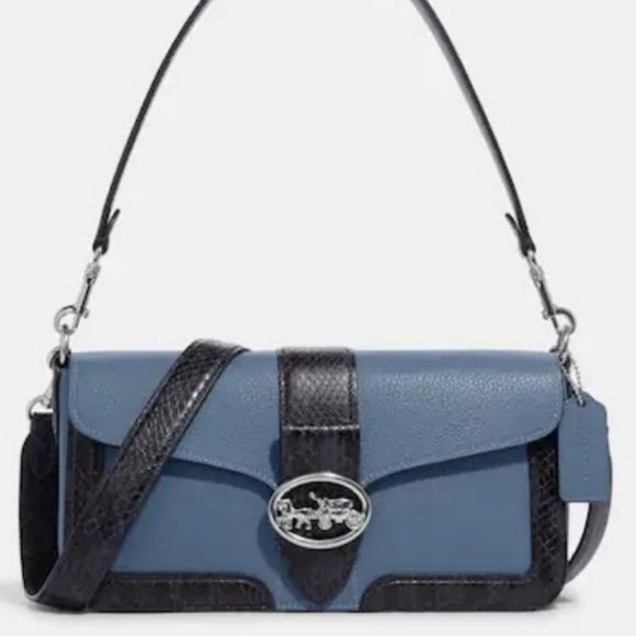 nwt Coach SV/Indigo Multi "Georgie" Shoulder and Crossbody Bag - Picture 1 of 13